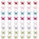 thumbnail image 1 of 48 piezas de dijes de mariposas de tela de 8 colores, dijes de mariposa de tela, dijes de mariposa, colgantes, pendientes, collares y decoraciones., 1 of 7
