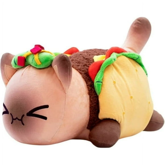 Stuffed Cat Plush Animals Aphmau Meemeows Cat Soft Toys, Cat Meow Meow Soft Plush Donut Cat Plush Doll (Taco Cat, 9.84 Inch)