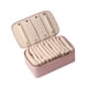thumbnail image 5 of Estuche de viaje de joyería, regalos de caja de joyeros, anillos de collar, organizador de bolsas de aretes para la boda de cumpleaños hija mujer rosa, 5 of 10