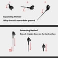 thumbnail image 2 of Telescopic Walking Sticks 3 Section Ultralight Adjustable Poles for Outdoor Hiking, 2 of 8