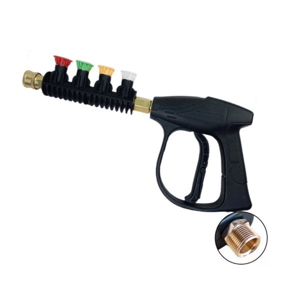Pressure Pressure Washer Gun, Handheld Power Washer Gun with 4-Color Nozzles, M22 15mm Fitting