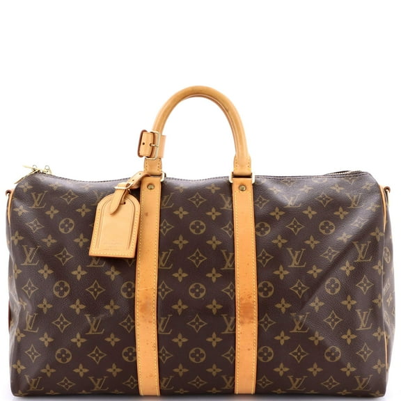 Pre-Owned Keepall Bandouliere Bag Monogram Canvas 45 By Rebag