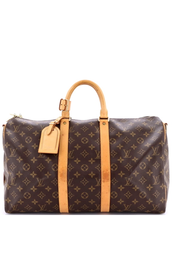 Pre-Owned Keepall Bandouliere Bag Monogram Canvas 45 By Rebag