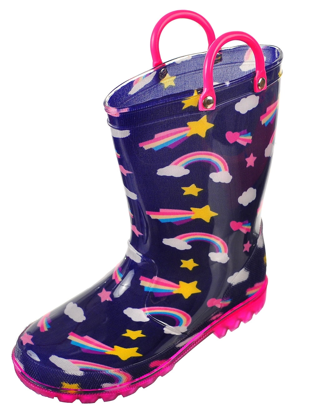 Lilly Girls Light Up Rubber Rain Boots Sizes 5 10 Navy 1 Youth lilly-girls-light-up-rubber-rain-boots-sizes-5-10-navy-1-youth