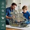 thumbnail image 6 of Technic Pirate Ship Building Sets, MOC Flying Dutchman Model Toy Boat,Green Ghost Ship Building Blocks Sets 66037,Toy Sets for Adults,Halloween Home Decor, 6 of 7