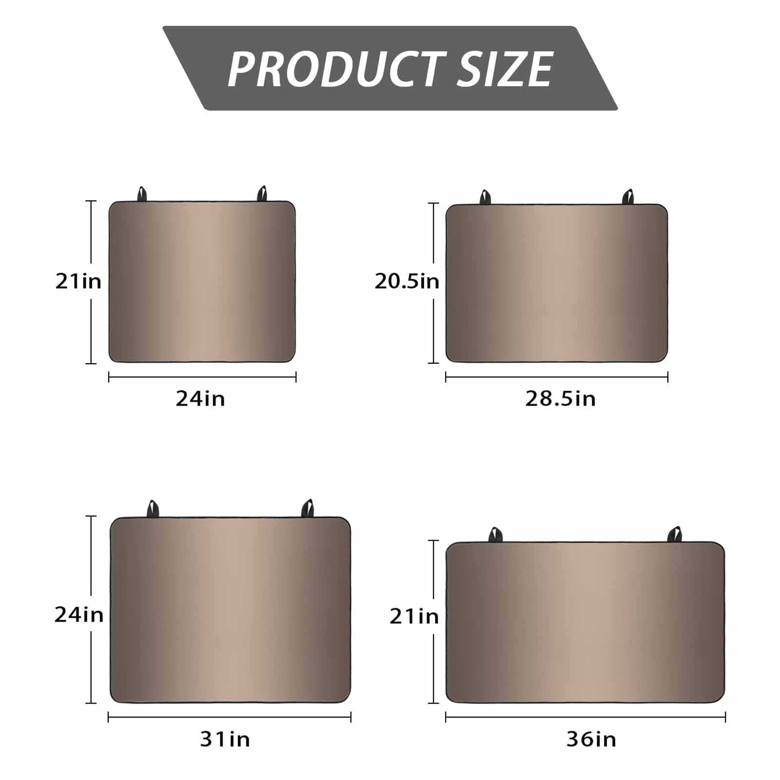 Brown Ombre Stove Top Cover for Electric Stove, Heat-proof & Non Slip Glass Top Stove Cover Protector, Modern Gradient Abstract Art Kitchen Flat Cooktop Rubber Mat 28.5x20.5 Inches