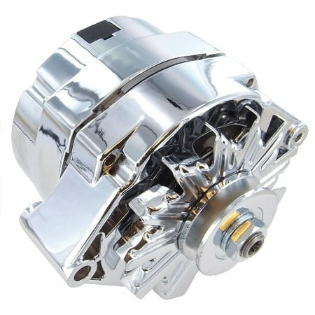 New Chrome Alternator 110 Amp, Chevy One Wire 1968-89