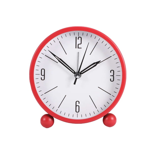Reloj Despertador Pequeño Y Compacto, Reloj Despertador Portátil Con Espejo, Reloj Despertador Silencioso Redondo Para Dormitorio De Niños matsuzay HA026423-01