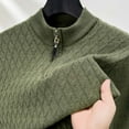 thumbnail image 4 of Yiliang Mens Sweater Quarter Zip Shirts Fall and Winter Long Sleeve Warm and Thermal Top Clothes ,Army Green,3XL, 4 of 4