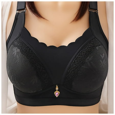 

RPVATI Women Comfortable Full-Coverage Bra Push Up Wireless Underwire Lightly Wirefree T-Shirt Bra