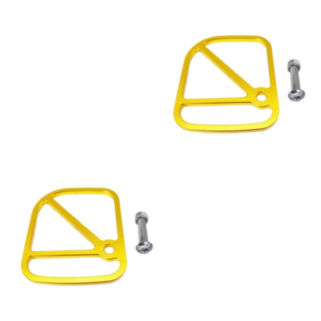 ZheElen Alloy Brake Cable Housing Line Shield Fender Disc for gold 6x5x0.2cm 2Set