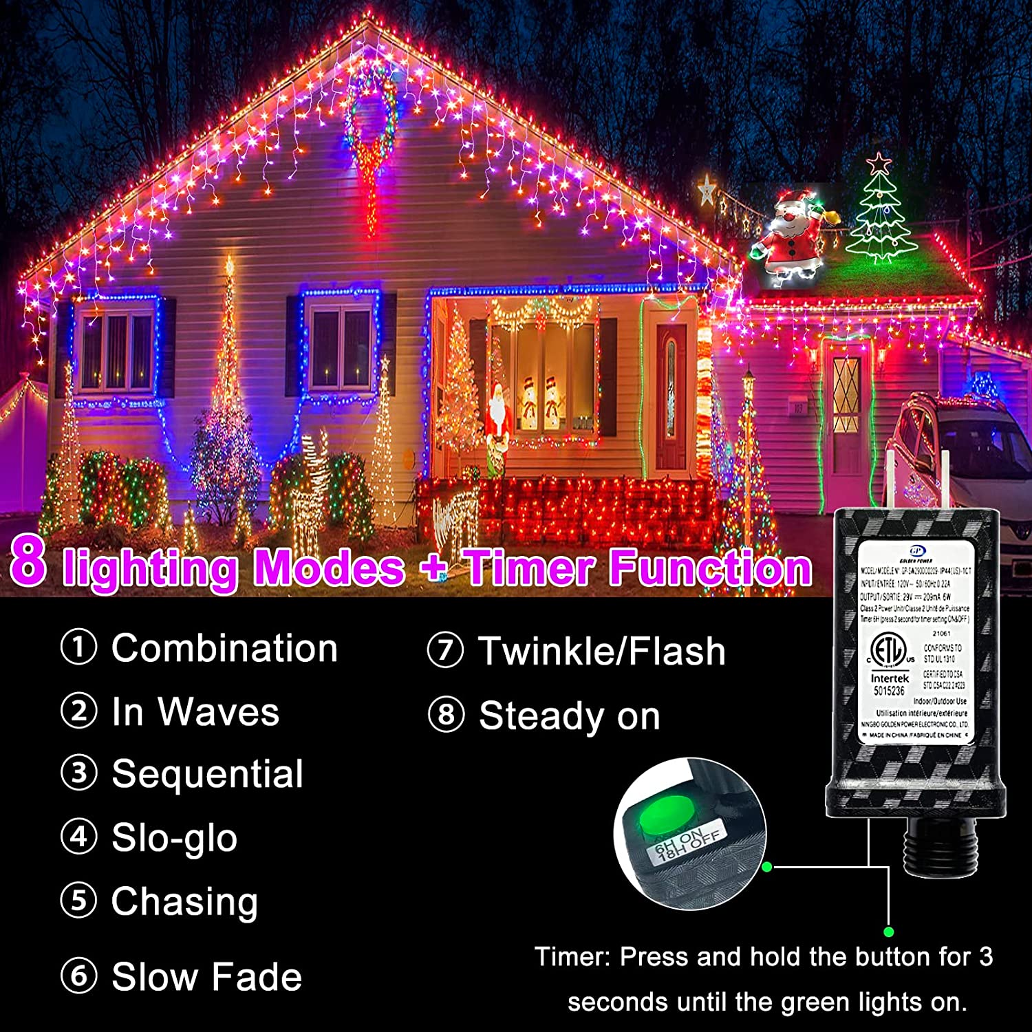 Christmas Icicle Lights Outdoor, 1008 LED 98.4 FT 8 Modes with Remote  Control, Curtain Fairy String …See more Christmas Icicle Lights Outdoor,  1008