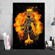 thumbnail image 1 of Cuadro Decorativo Gogeta Neon Orange Canvas Listo Para Colgar 35x55cm Jungle Art Impresion Tela Arte, 1 of 6
