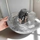 thumbnail image 5 of Disco Ball Cowboy Hat, Mirrored Ball Cowboy Hat, Bachelorette Bachelor Party Hat, Women Sparkly Glitter Space Hat, 5 of 5