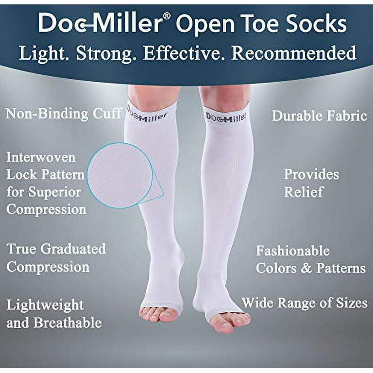 Doc Miller Open Toe Compression Socks 