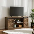 thumbnail image 6 of Aukfa Farmhouse Sliding Barn Door TV Stand for TVs up to 65",Tall Entertainment Center with Storage Cabinets,Brown, 6 of 9