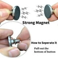 thumbnail image 3 of 5Pairs Curtain Magnets Closure with Tack Curtain Weights Magnets Button Curtain Magnetic Holdback Button to Prevent Light from Leaking & Curtains from Being Blown Around, 3 of 6