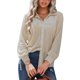 thumbnail image 2 of VISgogo, camisas de terciopelo salvaje a la moda para mujer, blusas de manga larga con cuello vuelto de Color sólido, blusas informales con botones para primavera y otoño VISgogo moda, 2 of 9