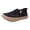 Black, variant on Wide Width Walking Shoes with Protective Toe for Women Breathable Mesh Platform Chunky Height Increasing Slip on Nursing Casual Sneakers Beige Size 5.5
