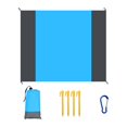 thumbnail image 2 of CRCMUHE Set de Table Diveblues S09 Couverture de Plage Imperméable Extra Large 8 Personnes Taille Familiale Confortable Parachute Nylon Confortable&Chic Compact& Léger Renforcé Coupe-Vent 4 Piquets&1 Trave, 2 of 9