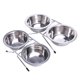 thumbnail image 2 of Juego de cuencos dobles pequeños de acero inoxidable para comida y agua de cachorros, 2 of 5