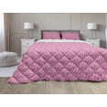thumbnail image 1 of Hot Pink Comforter & Sham Bedding Set, Abstract Giraffe Skin Pattern Colorful Exotic Animal Camouflage Savannah Jungle, 3 pcs Duvet Set Microfiber Filling Quilt, 5 Sizes, White Pink, by Ambesonne, 1 of 4