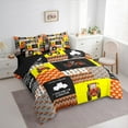 thumbnail image 3 of Manfei Orange Farm Tractor 7-Piece Twin Bedding Sets,Country Farmhouse Lodge Bedding Comforter Set,Patchwork Geometric Checkered Sheet Sets For Teens,Microfiber Bedroom Decor Reversible, 3 of 8