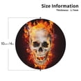 thumbnail image 2 of Pofeuu Satanic Skull Print Coasters for Drinks, 4Pack PU Leather Coasters, Bar Drink Coasters for Tabletop Protection, Furniture from Damage-Round Shape, 2 of 6