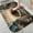 Siamese Cat, variant on 1pc Colorful Cats Absorbent Non-Slip Bathroom Thickened Flannel Rug Decor,Soft,Quick Drying,Suitable For Indoor/outdoor Use,Bathrooms,Bedrooms,Kitchens,Terrace,Laundry Rooms,16"x24"