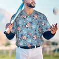 thumbnail image 4 of Fotbe Independence With Gnome Baseball Jersey Shirt for Men and Women, Casual Short Sleeves Button Down T-Shirt-Small, 4 of 9
