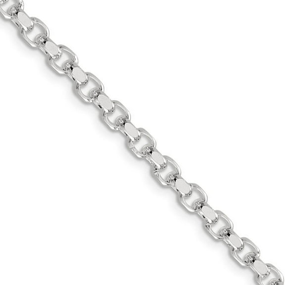 Primal Silver Sterling Silver 4mm Rolo Chain Bracelet