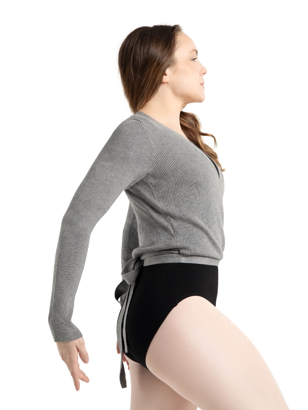 Capezio Ribbed Knit Wrap Sweater