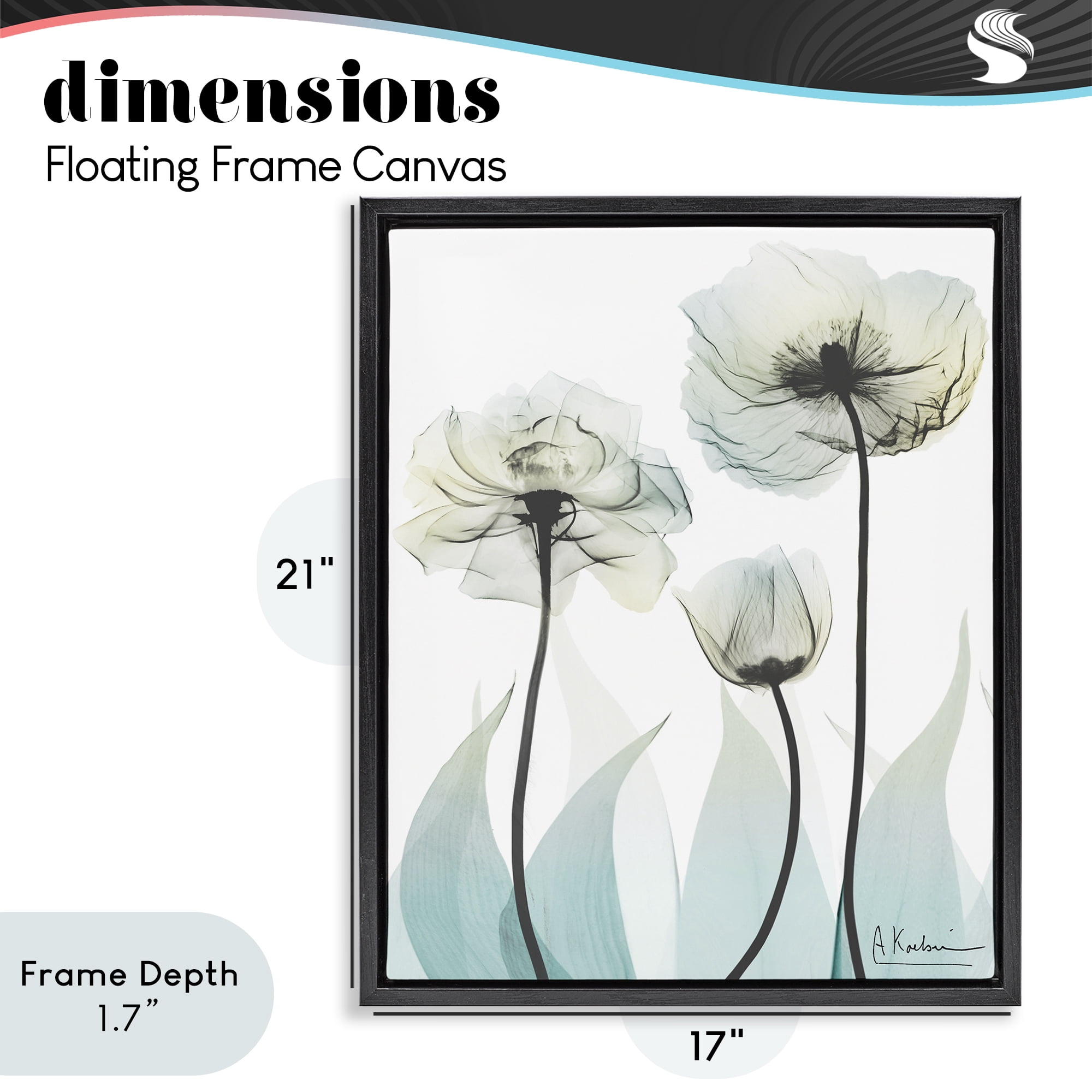 Stupell Industries Luxury Of Creation Black Framed Floater Canvas Wall Art, design by Albert Koetsier