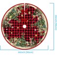 thumbnail image 3 of Christmas Tree Skirt 36 Inch Red and Black Plaid Stamp Duty Xmas Tree Mat for Christmas Tree Decorations, Christmas Decor Xmas New Year Holiday Home Party Decorations, 3 of 6