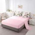 thumbnail image 5 of Manfei Floral Rose Girl Bedding Comforter Set 7 Pieces,Flying Butterflies Full Bedding Set Lightweight,Dreamy Princess Fitted Sheet Flat Sheet,Breathable Home Decor,Reversible, 5 of 8