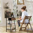 thumbnail image 6 of 3 Tier Rolling Cart - Metal Utility Cart with Storage Drawer and Wheels, Versatile Art & Craft Organizer for Home, Office, or Studio - Ideal for Storing Brushes, Paints, and Supplies, 6 of 14