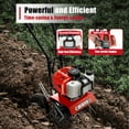thumbnail image 6 of Aiqidi Mini Tiller Cultivator, 52CC 2 Stroke Air-Cooled Gas Powered Rototiller Micro Tillage Ripper Garden Yard Farm Tilling Tool 6500-7000Rpm, 6 of 12
