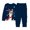 Navy, variant on Themed Kids Pajama Cozy Holiday Print Loungewear For Girls Festive Family Sleepwear Soft Two Piece Outfit