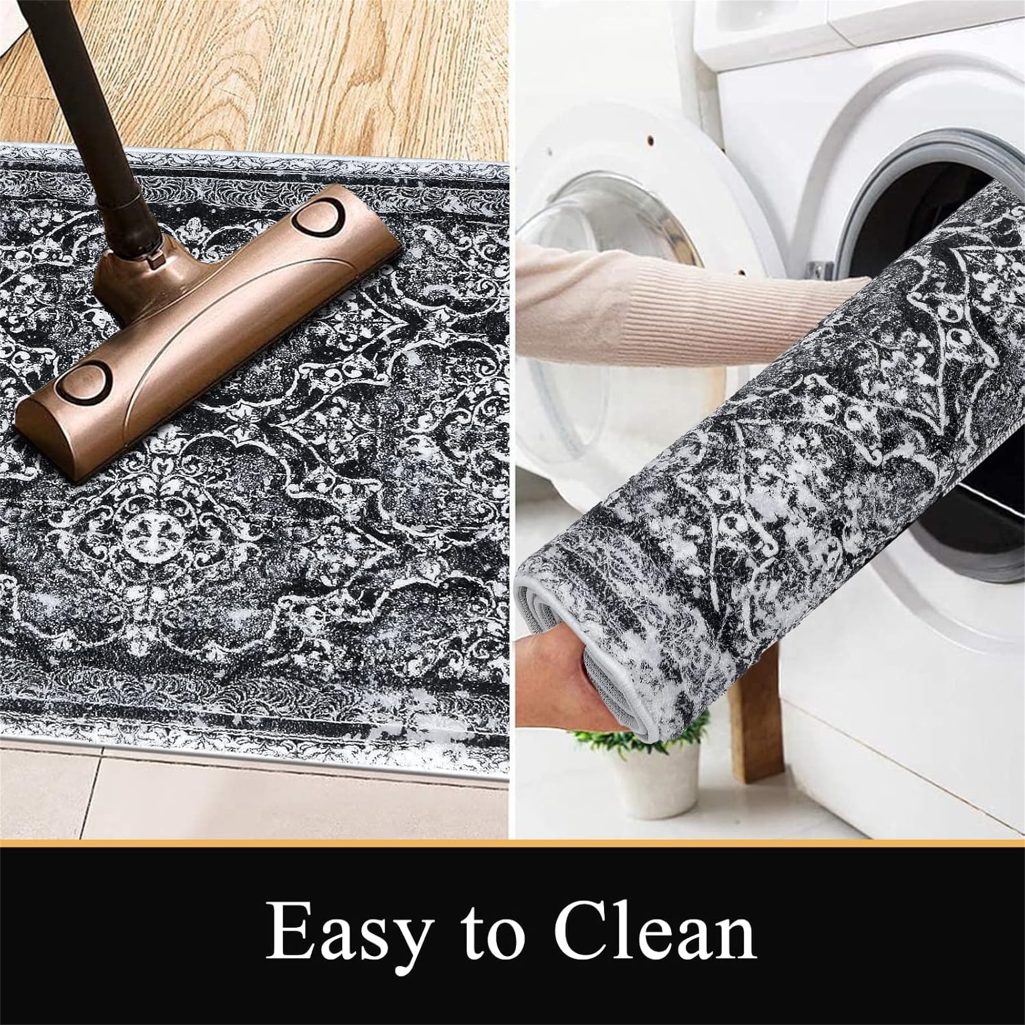 Boho Runner Rug, Non Slip Washable Shaggy Soft Carpet Area Rug for Hallways Entryway Bedroom