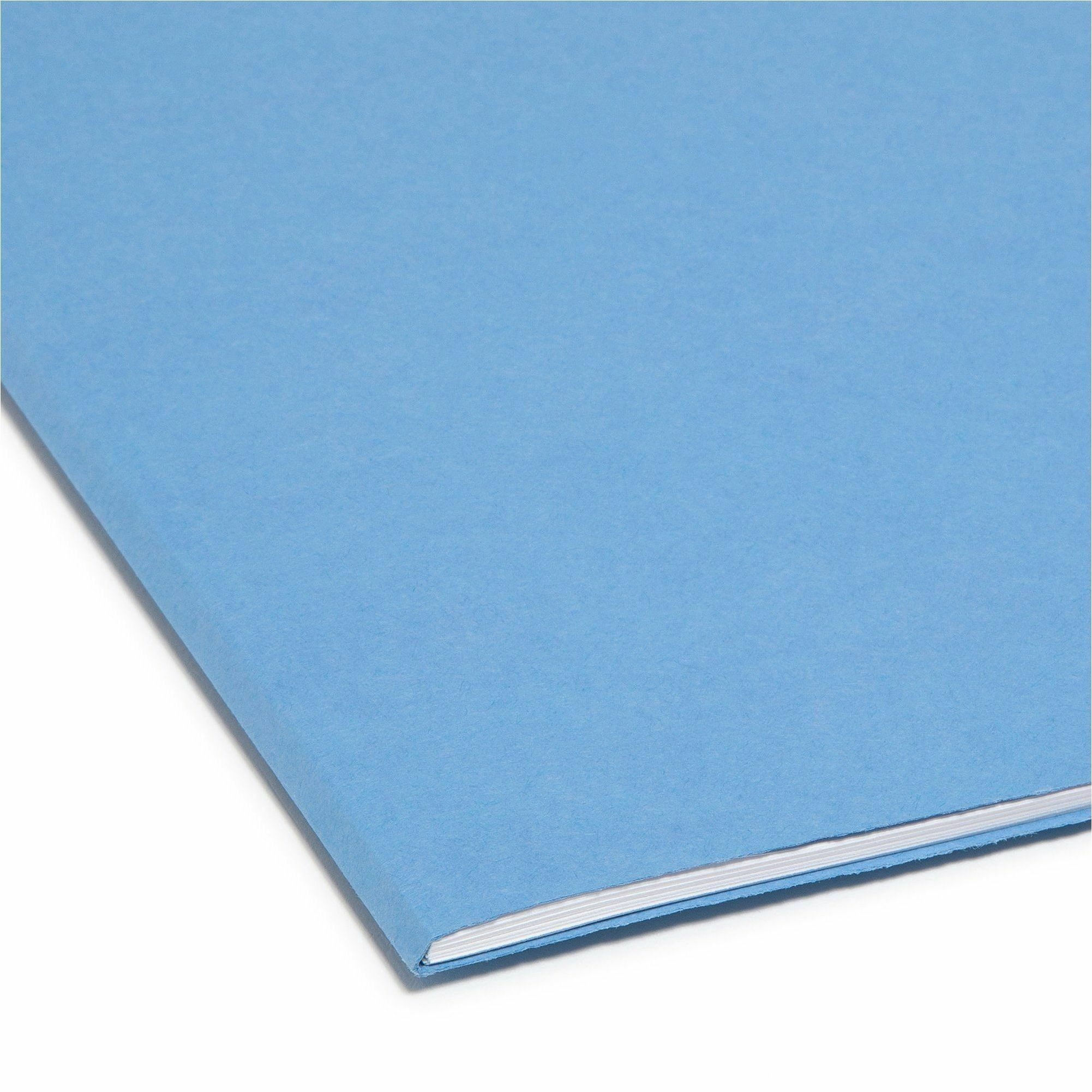 Smead, SMD17010, File Folders with Reinforced Tab, 100 / Box, Blue