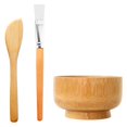 thumbnail image 1 of LEEyneer Ensemble de Bols Masques Faciaux Brosse Outils de Maquillage Kit de Fabrication de Bambou Contenant de Lotion en Bois, 1 of 6