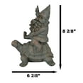 thumbnail image 3 of Adventurous Mr Gnome Sitting On Wild Rodeo Giant Tortoise Garden Figurine Decor, 3 of 9
