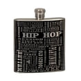 thumbnail image 2 of KuzmarK 6 oz. Stainless Steel Flask Set in Rose Wood Presentation Box -  Hip Hop, 2 of 2