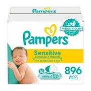 Pampers Sensitive Baby Wipes Perfume Free Pop-Top Packs (896 Count)