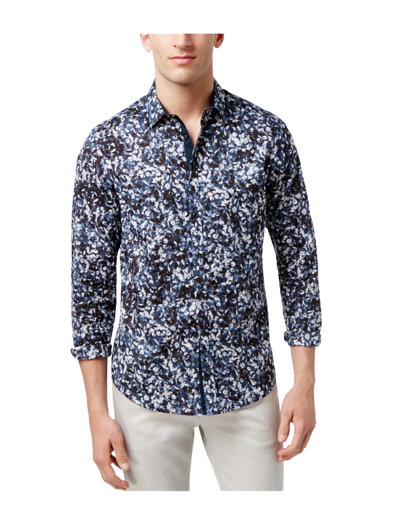 Mens Abstract Button Up Shirt - Walmart 