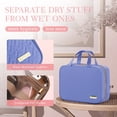thumbnail image 2 of HOTOR Travel Toiletry Bag for Women & Men, Spacious Hanging Hook Makeup Bag for Travel Essentials, Large, Aegean-Blue, 2 of 6