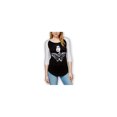 thumbnail image 1 of Bioworld Womens Raglan Graphic T-Shirt, Black, Juniors, X-Small, 1 of 1