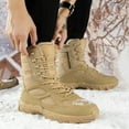 thumbnail image 3 of Stepedia Men's Waterproof Insulated Snow Boots Outdoor Non Slip Winter Boots for Winter with Faux Fur, Wheat, 3 of 8
