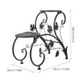 thumbnail image 2 of HINTRMENT 1Pack Elegant Design Metal Indoor Plants Shelf Waterproof Space Saving 11.8x7.9x16.5in, 2 of 8