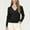 Black, variant on qelini Open Cardigan for Women V Neck Button down Sweaters Solid Lightweight Long Sleeve Tops Dressy Warm Blouses